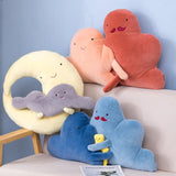 Gaeaspace  -  Kawaii Pillow Cloud Cartoon Sun Moon Raindrop Cloud Pillow Cushion Creative Happiness Cloud Family Plush Toy Sofa Home Decor