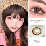 Gaeaspace  -  2pcs/pair 4 Tone Colored Eye Contact Lenses 0-800 Degrees Year Toss Beautiful Eye Color Lens