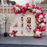 Gaeaspace  -  92pcs Red Pink Metal Rose Red Balloon Garland Arch Kit Gold Latex Balloons Baby Shower Birthday Party Wedding Decoration Props