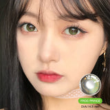 Gaeaspace  - 2pcs/pair Beauty Lenses Colored Lenses for Eyes Comestic Color Contact Lenses Green Violet Prescription Lens Yearly Use