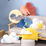 Gaeaspace  -  Kawaii Pillow Cloud Cartoon Sun Moon Raindrop Cloud Pillow Cushion Creative Happiness Cloud Family Plush Toy Sofa Home Decor