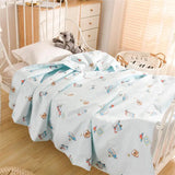 Gaeaspace  -  New Muslin Cotton Children Quilt Blanket With Polyester Fiber Filling Summer Light Washable Kids Baby Sleeping Blanket Quilt