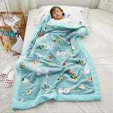 Gaeaspace  -  4 Sizes Winter Warm Baby Berber Fleece Blankets Sofa Sleeping Blanket Thickened Warm Plush Coral Fleece Baby Bed Sleeping Quilt