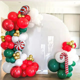 Gaeaspace  -  Balloon Arch Garland Kit Red Platinum Confetti Balloons and Cane Balloons Christmas Party Decoration New Year Baby Shower Birthd