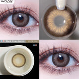 Gaeaspace  -  2pcs/pair 9 Tone Lenses Colored Lenses for Eyes Contact Lenses Beauty Natural Pupil Eye Color Lens Yearly Use for Myopia