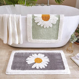 Gaeaspce  -  Daisy Entrance Door Mat for Bedroom Living Room Super Absorbent Kitchen Carpets Non-Slip Bathroom Floor Rugs Soft Foot Pad Rug