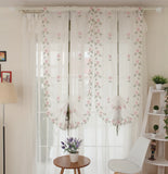 Gaeaspace  -  Daisy qi qiu lian Lifting Curtain Embroidered Finished Product Window Screen Rome Curtain Bedroom Floating Curtain