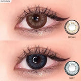 Gaeaspace  -  2pcs/pair 4 Tone Colored Eye Contact Lenses 0-800 Degrees Year Toss Beautiful Eye Color Lens