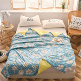 Gaeaspace  -  Summer Washed Quilt For Kids Air-Conditioner Room Soft Thin Kids Quilting Blanket Sofa Children Blanket Bed Cover Quilt