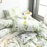 Gaeaspace  -  European Flower Style Bedding Sets, 1 Duvet Cover ,1/2 Pillowcases,Queen, King, Single, Double, Twin, Full Size, 2-3 Pieces