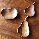 Gaeaspace  -  Wood Sauce Plate Teak Apple Pear Floret Plates Wooden Wasabi Sauces Dispenser Oil Container Dining Room Accessories for Ketchup