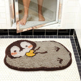 Gaeaspace  -  Lovely Penguin Bathroom Mat Tufted Carpet Area Rug Animal Bathmat Floor Tub Side Absorbent Anti Slip Pad Doormat Home Decor