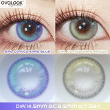 Gaeaspace  -  2pcs/pair Anime Lenses Colored Lenses for Eyes Comic Eyes Color Contact Lenses Eye Color Lens for Myopia Yealy Use14.5mm