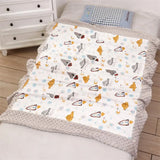 Gaeaspace  -  110x140cm New Baby Sleeping Blanket Elephant Rocket Pacify Children Bedding Blanket Infant Kids Quilt Blanket For Bed