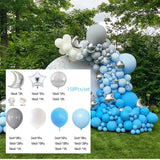 Gaeaspace   -  158pcs Blue Balloon Boy Birthday Baby One Year Old Hundred Days Party Supplies Kindergarten School Graduation Decoration Props