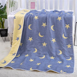 Gaeaspace  -  Reall Thick 10 Layers Muslin Cotton Kids Sleeping Blanket Autumn Winter Warm Baby Children Nap Bedding Blanket 120x150cm