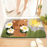 Gaeaspace  -  Kawaii Shiba Inu Cat Bear Bathroom Entrance Door Mat Cute Plush Bath Mug Doormat Home Non-slip Indoor Outdoor  Kitchen Carpet