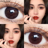 Gaeaspace  -  1 Pair 2pcs 2 Tone Series Lenses Contact Lenses for Eyes Natural Pupil Yearly Use Eye Contacts Eye Color Lens (DIA:14mm)