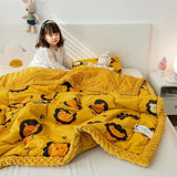 Gaeaspace  -  13 Designs Cotton Velvet Children Blanket Soft Warm Baby Blanket For Bed Room Blanket For Children 100x150cm 120x150cm