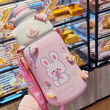 Gaeaspace  -  Kawaii Jumbo Stainless Steel Thermos Water Bottle With Straw Sticker Cute Kids Girl School Thermal Bottle Vacuum Flask For Gifts