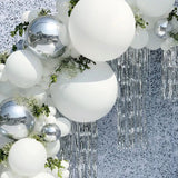 Gaeaspace  -  125pcs Silver 4D White Balloon Arch Garland Kit Wedding Decoration Baby Shower Birthday Party Decor Confetti Balloon