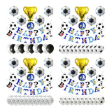 Gaeaspace  -  1set Soccer Foil Balloons Banner Football Club World Sport Champion Trophy Fans Latex Balls Boy Birthday Party Decoration Globos