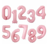 Gaeaspace  -  40inch Pastel Baby Blue Pink Foil Number Balloon 1 2 3 4 5 6 7 8 9 Birthday Party Baby Shower Wedding Decoration Festival Ballon