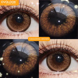 Gaeaspace  -  2PCS/Pair Lenses Colored Lenses for Eyes Contact Lenses 6 Tone Fashion Colored Eye Contacts Eye Color Lens Yearly Use