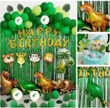 Gaeaspace  -  Jungle Dinosaur Theme Balloon Garland Arch Set Aluminum Foil Happy Birthday Balloon Children's Birthday Party Bathing Decoration