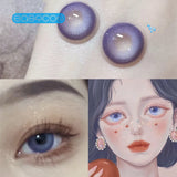 Gaeaspace  -   Laser Purple Colored Contact Lenses soft for eyes small Beauty Pupil myopia prescription degree yearly natural new big