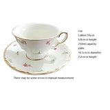 Gaeasapce  -  Coffee Cup Korean Retro Creamy Yellow Pastoral Floral Tracery Gold Ceramic English Afternoon Dessert Flower Tea Cup and Saucer