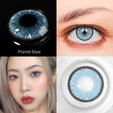 Gaeaspace  -  1 Pair(2pcs) Latest Lenses Natural Beauty Colored Lenses Eye Contact Lenses for Myopia Prescription Blue Green Eyes Lens