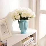 Gaeaspace  -  Modern Minimalist Europe Style Ceramic Flower Vase Ornaments Creative Tabletop Flower White Vase Home Christmas Decoration