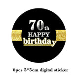 Gaeaspace  -  70 Years Old Happy Birthday Balloon Banner Sticker Latex Helium Balloons Paper Pompoms For 70th Anniversary Decorations Adult