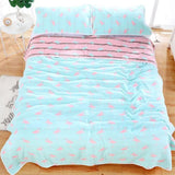 Gaeaspace  -  180*220CM muslin cotton sleeping blanket many patterns summer air conditioner room nap blanket 6 layers cotton muslin blankets