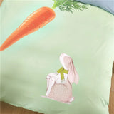 Gaeasapce  -  Carrot Rabbit Cartoon Bedding Set Luxury Include Quilt Cover and Pillowcase King Size Queen Size Full Size Comforter Bedding Set