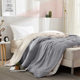 Gaeaspace  -  100% Cotton Muslin Blanket Bed Sofa Travel Breathable Summer Soft Throw Blanket 4 Layers Gauze AB Side Bedspread 200*230cm