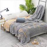 Gaeaspace  -  Bamboo Cotton Summer Air-condition Blanket Bedspreads Throw Blankets Knitted Blanket for sofa travel blanket  150*200/200*230cm