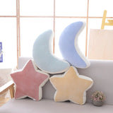 Gaeaspace  -  1pc Many Styles of Moon&Star&Shell&Rainbow Plush Pillow Soft Colorful Triangle&Hexagon Stuffed Cartoon Toy Sofa Cushion Dolls