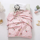 Gaeaspace  -  Summer Cool Kids Quilt Washed Cotton Simple Modern Air Conditioner Thin Blanket Kids Sleeping Comfortable Comforter Quilt