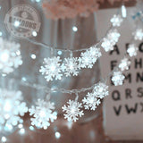 Gaeaspace  -  Happy New Year  White Snowflake LED Light Merry Christmas Decorations For Home  Christmas Tree Ornament Xmas Navidad Gifts