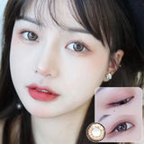 Gaeaspace  -  2pcs/pair 4 Tone Colored Eye Contact Lenses 0-800 Degrees Year Toss Beautiful Eye Color Lens