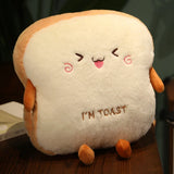 Gaeaspace   -  Plush Bread Pillow Cute Simulation Food Toast Soft Doll Warm Hand Pillow Cushion Home Decoration Kids Toys Birthday Gift