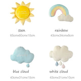 Gaeaspace   -  cute creative rainbow sun cloud plush toy stuffed sun cloudy natural weather soft doll home decoration pillow kids toys