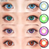 Gaeaspace  -  2pcs/pair Contact Lenses Colored Eye Lenses 4 Tone Eye Color Lens Colored Contacts Cosplay Anime Eyes