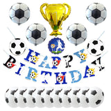 Gaeaspace  -  1set Soccer Foil Balloons Banner Football Club World Sport Champion Trophy Fans Latex Balls Boy Birthday Party Decoration Globos