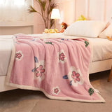 Gaeaspace  -  Autumn Winter Children Minky Blanket Artificial Sherpa Warm Blanket Double Layer Milky Kids Sleeping Blanket 115x150cm