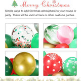 Gaeaspace   -  146 Pcs Of Green Red Polka Dot Agate Confetti Balloon Garland Arch Kit Snowflake Christmas New Year Party Decoration Background