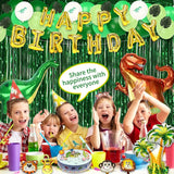 Gaeaspace  -  Jungle Dinosaur Theme Balloon Garland Arch Set Aluminum Foil Happy Birthday Balloon Children's Birthday Party Bathing Decoration