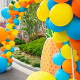 Gaeaspace  -  129 Pcs DIY Party Balloon Garland Arch Kit Yellow Orange and Blue Balloons Wedding Birthday Graduation Anniversary Decoration